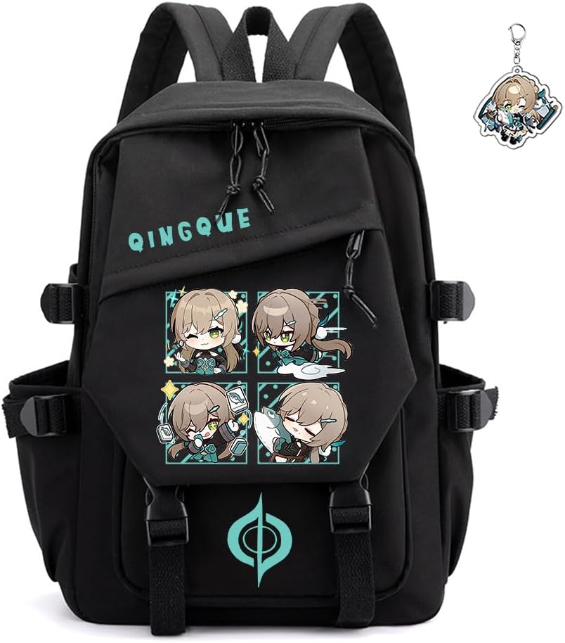 Honkai Star Rail Backpack for Kawaii Anime Lovers - Firefly Black