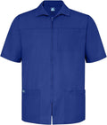 Adar Universal Scrubs for Men - Stylish Zippered Short Sleeve Jacket
