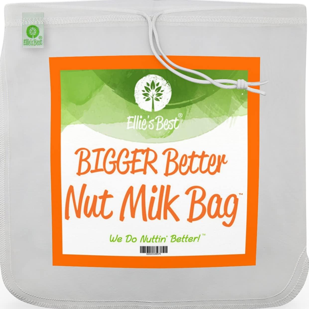Ellie's Best Pro Nut Milk Bag - Big 12x12 Fine Mesh Strainer