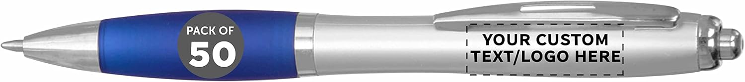 Personalized Ballpoint Pens with Rubber Grip for Custom Writing