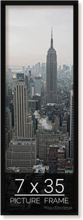 wallsthatspeak 7x35 Black Picture Frame for Posters and Puzzles