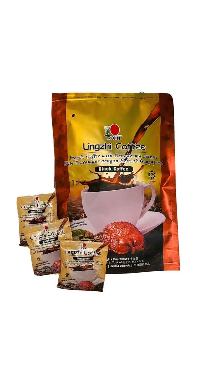 DXN Lingzhi BLACK Coffee 2 in 1 with Ganoderma - Pack of 2