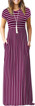 Women's Short Sleeve Loose Maxi Dress - Comfortable Everyday Wear Size