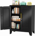 35.43in Metal Storage Cabinet with Lock - Durable Steel Locker