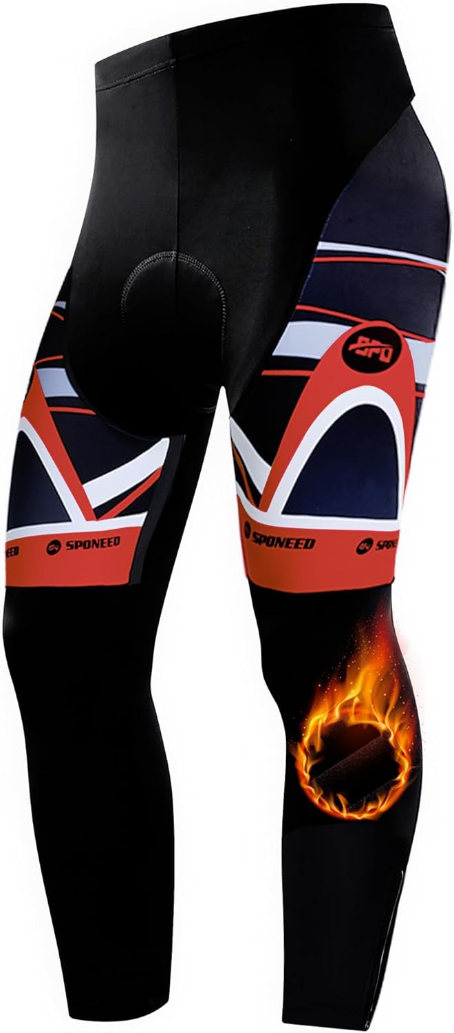 Sponeed Men's Bicycle Pants 4D Padded Cycling Tights for Comfort
