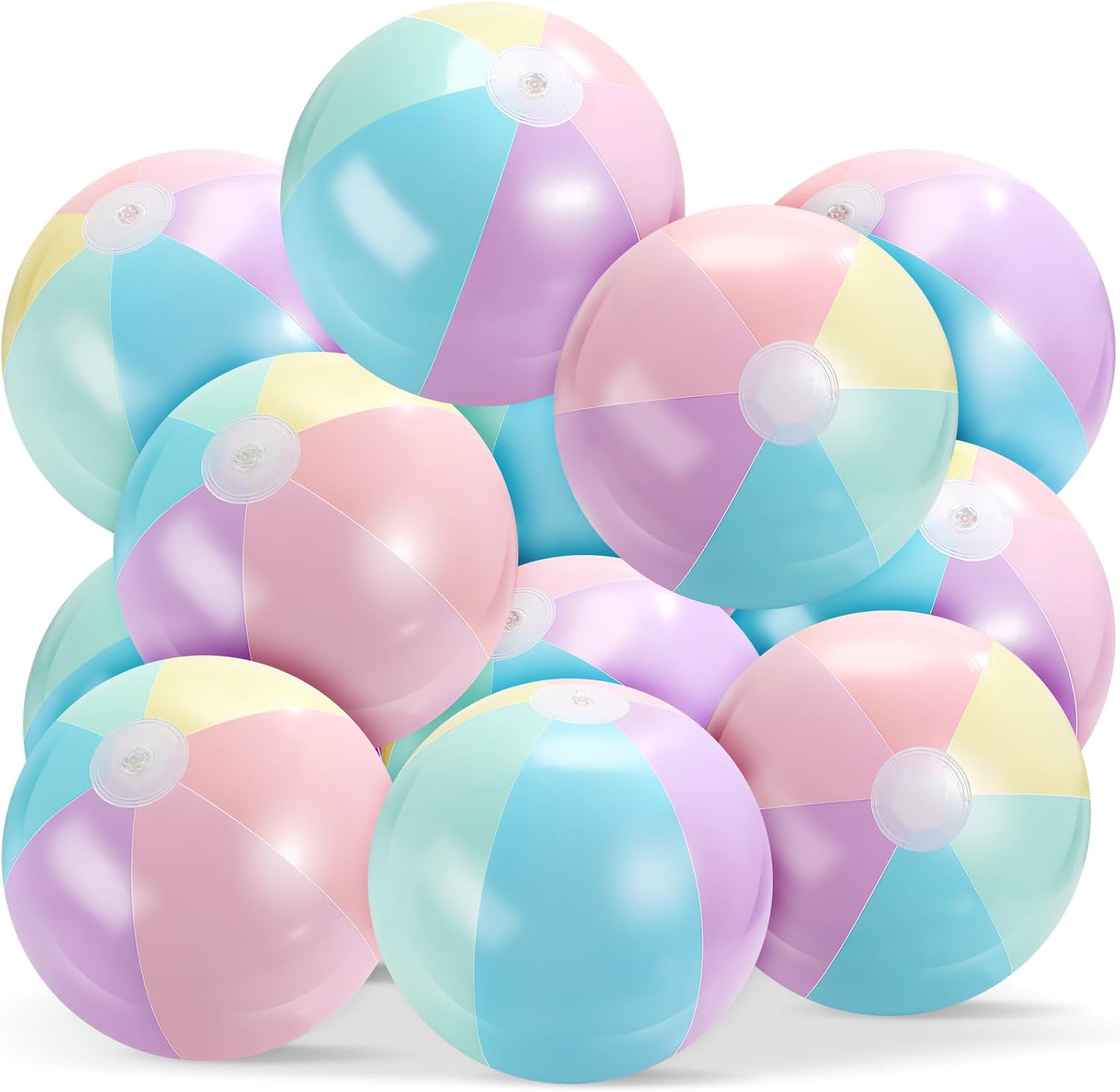 24 Pcs Inflatable Beach Balls for Summer Fun and Games