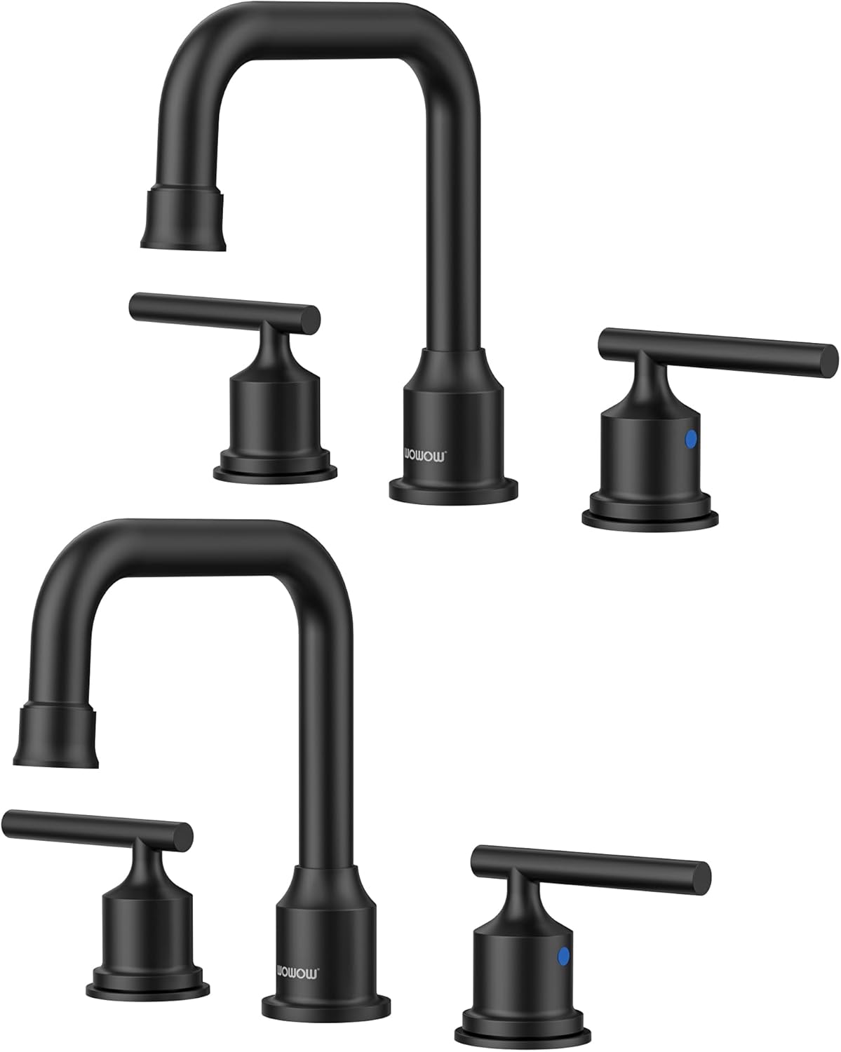 3 Hole Bathroom Faucet Black: Modern Widespread Vanity Taps