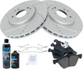 TRQ Brake Pad & Performance Rotor Front Ceramic Kit - Direct Fit