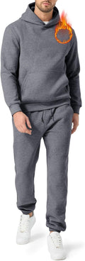 Men's 2 Piece Tracksuit Set Hoodie & Joggers - Fleece Lined Comfort