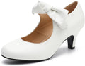 Bow Heels Mary Jane Kitten Heel Pumps for Women - Elegant Comfort