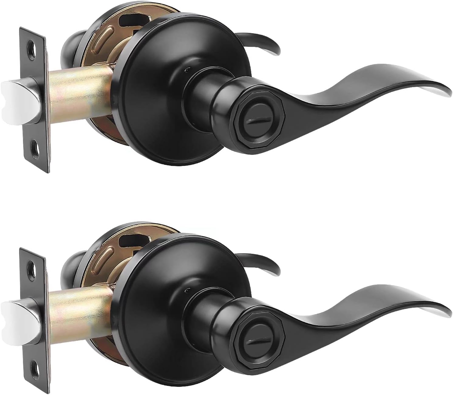Probrico Privacy Door Lever Set for Bathroom & Bedroom Doors
