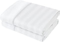 Full Size Flat Sheet 2-Pack 400 TC Egyptian Cotton - Stripe White