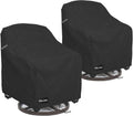 Swivel Patio Chair Covers 2 Pack Black - Waterproof 30x34x38.5 in