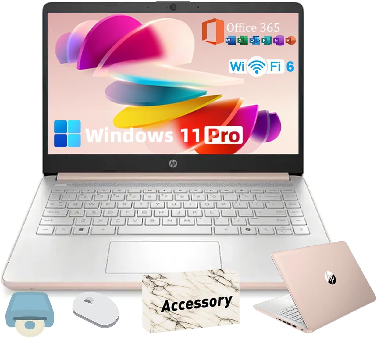 HP 2025 14-inch Laptop with Windows 11 Pro and AI Features