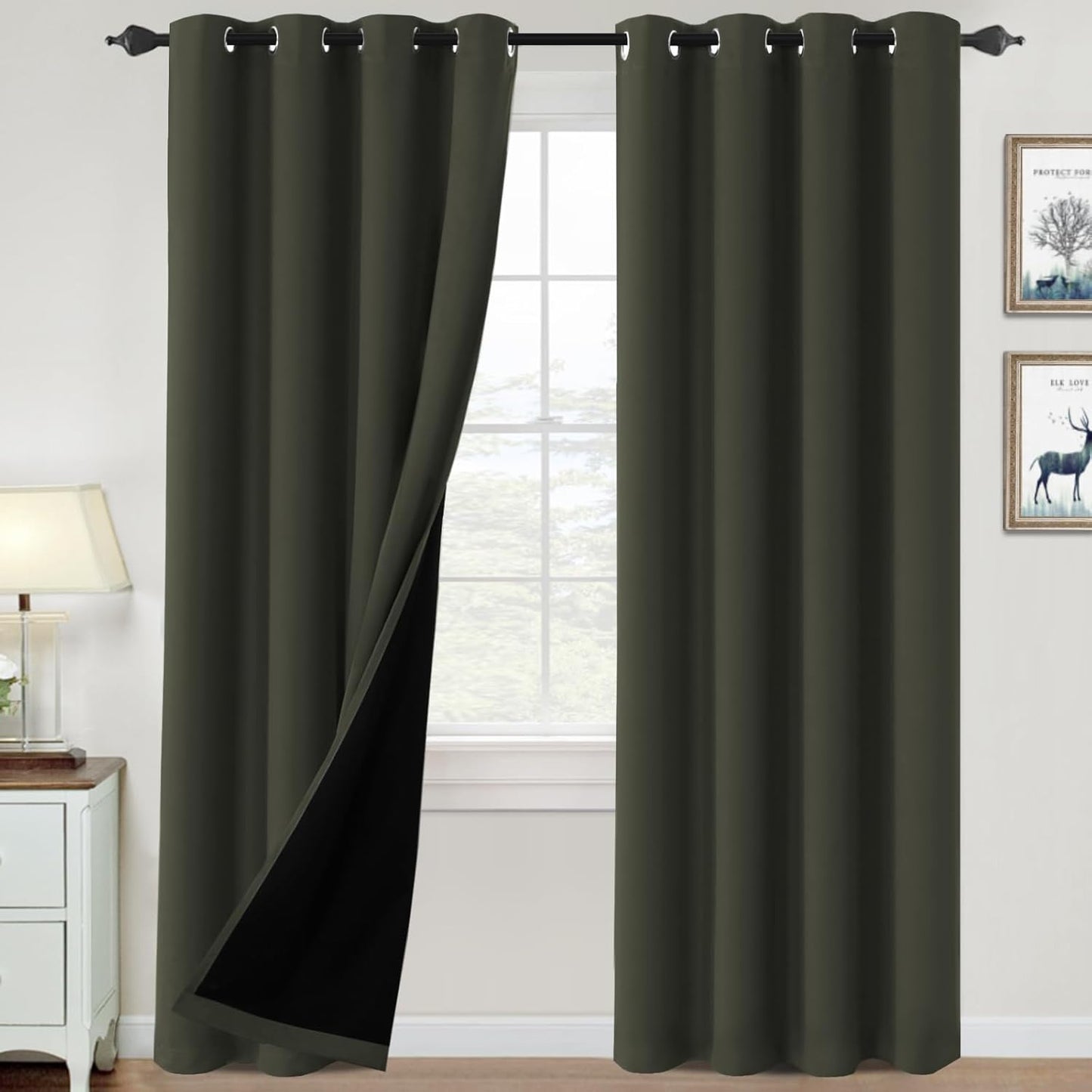 H.VERSAILTEX 100% Blackout Curtains for Bedroom and Living Room