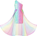 Stylish One Sleeve Sequin Dress for Girls Perfect for Parties