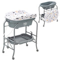 BABY JOY Baby Bathtub with Changing Table for Newborn Care