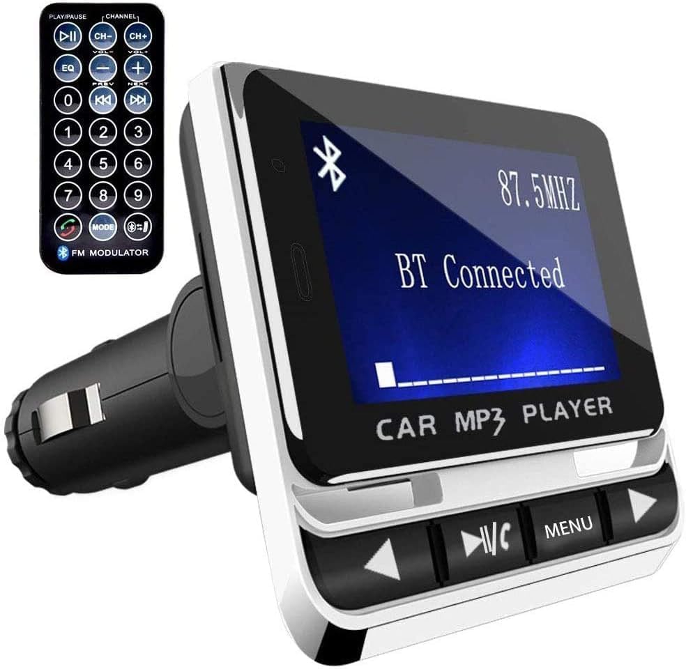 Bluetooth FM Transmitter for Car with Remote Control and More