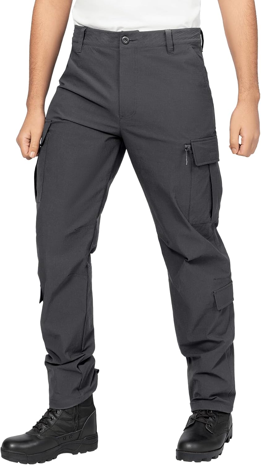 Men's Tactical Cargo Pants Waterproof Ripstop Stretch Design