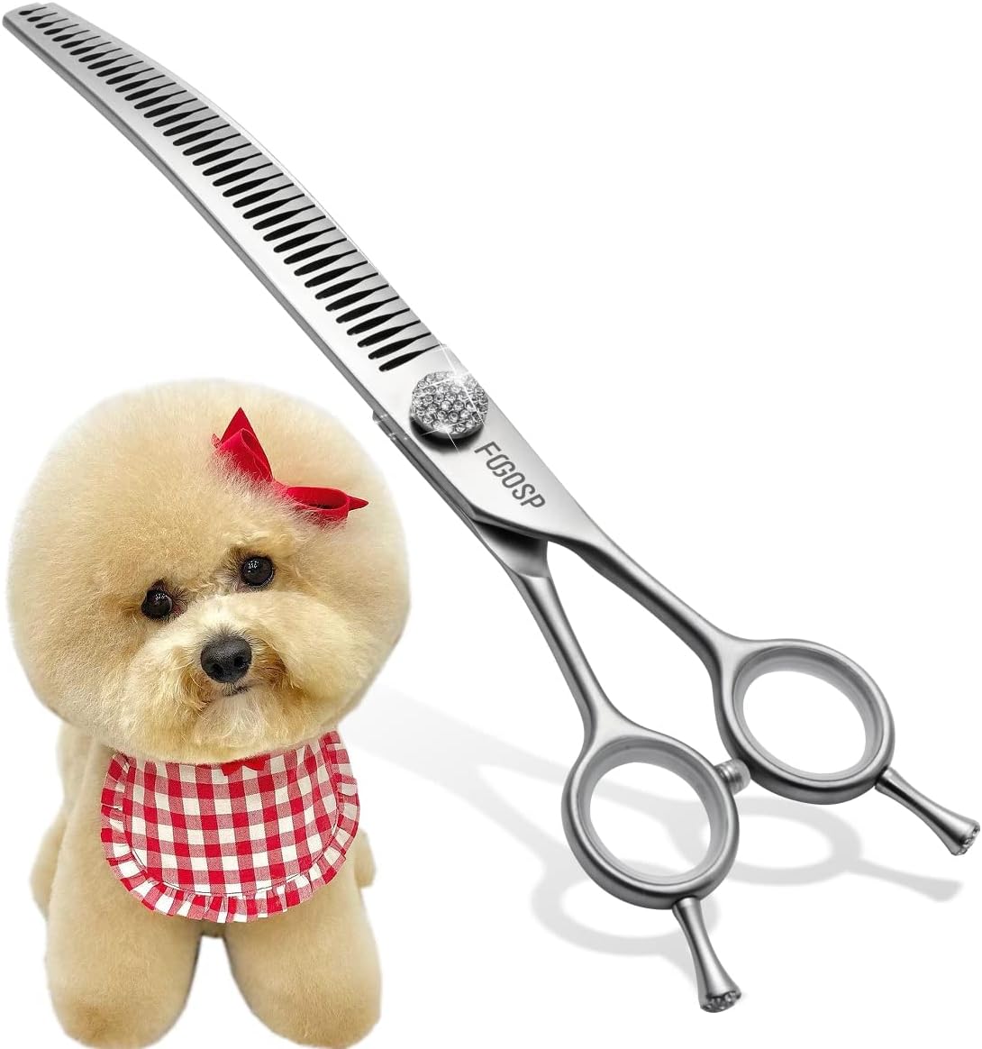 8.0 in Curved Chunkers Shears for Professional Dog Grooming