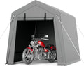 6 x 8 ft Carport Storage Shed - Portable Garage with Roll-up Door