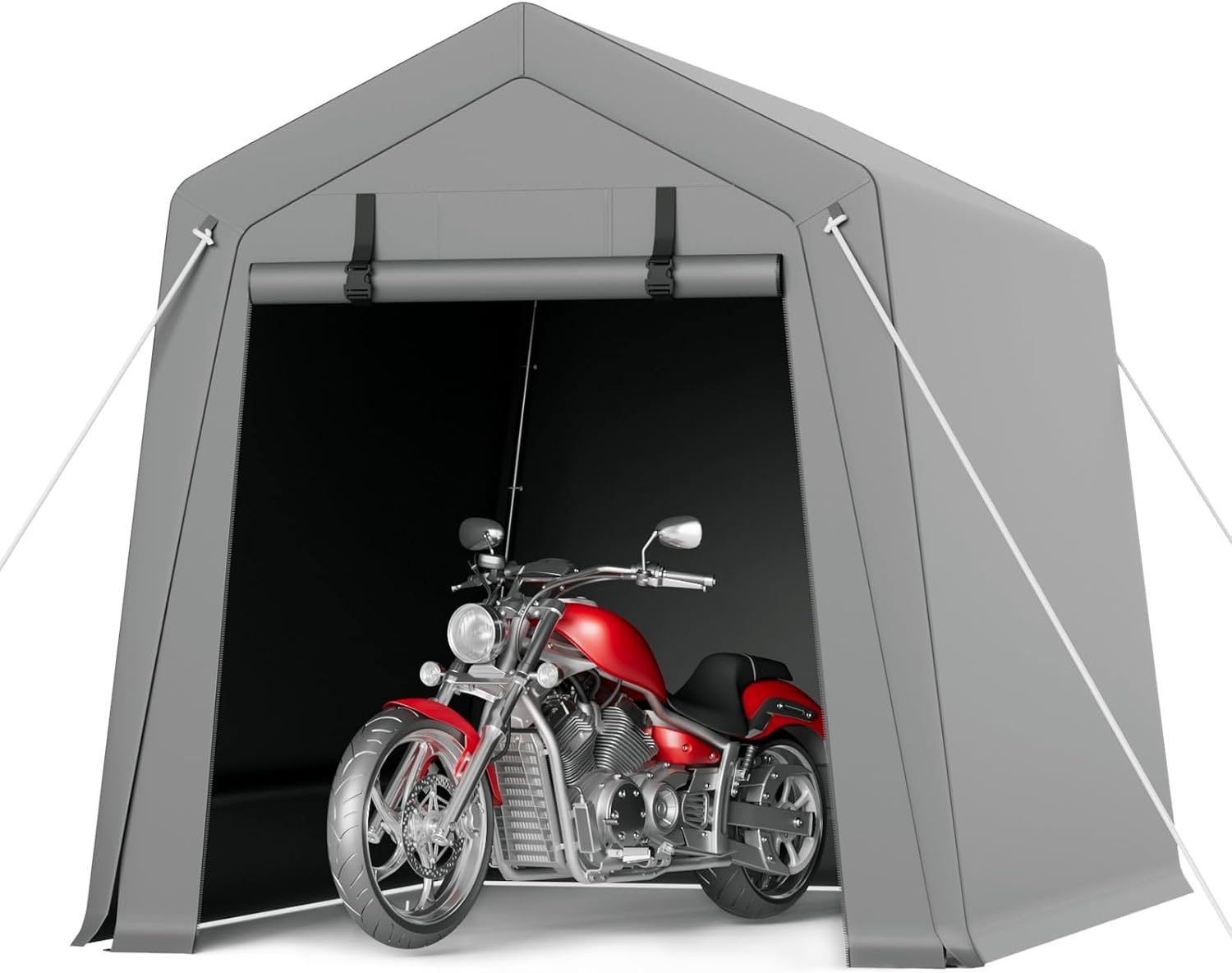 6 x 8 ft Portable Garage with Roll-up Zipper Door for Storage