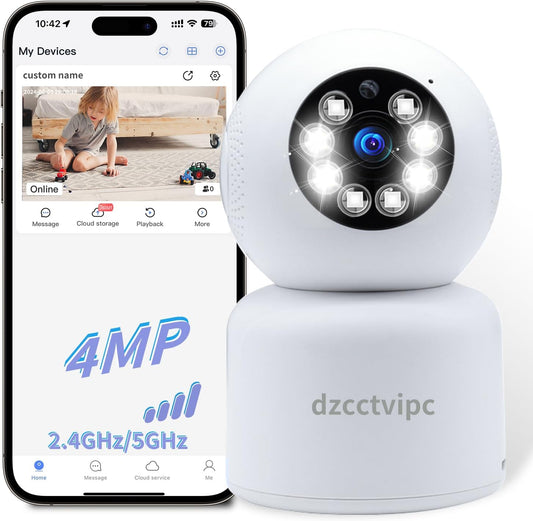 Smart Indoor IP Camera: 360 View, Motion Tracking, Full HD