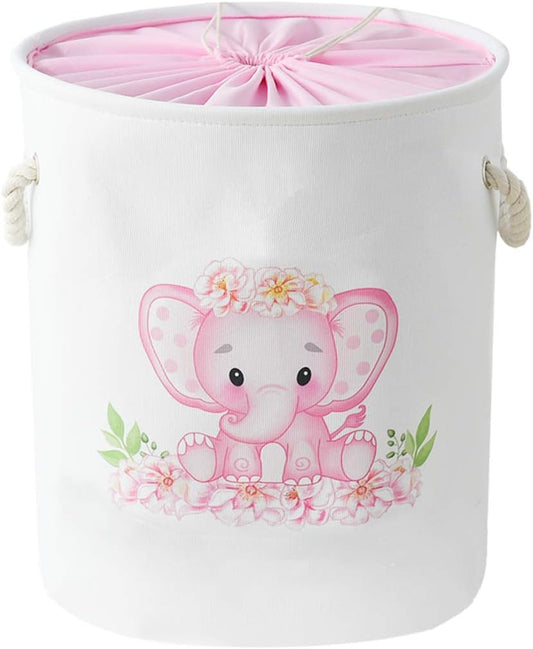Pink Baby Laundry Hamper - Spacious & Collapsible