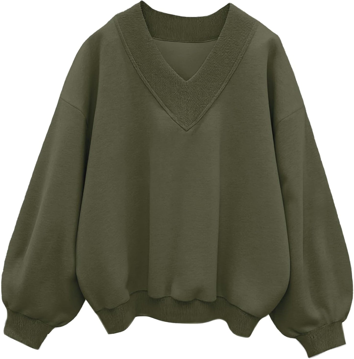 Hilinker Womens V Neck Oversized Sweatshirts for Casual Style
