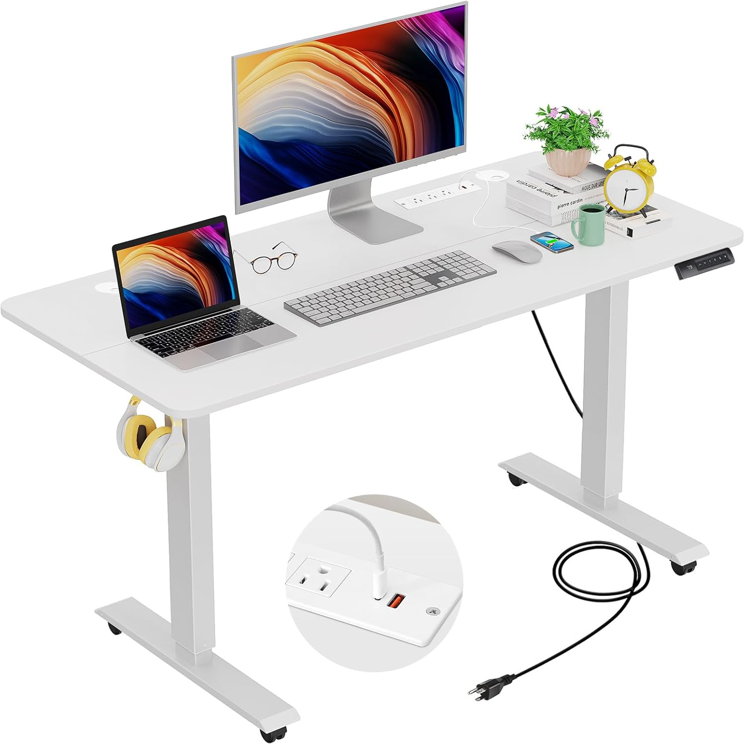 Farexon 48 x 24 inch Electric Adjustable Height Standing Desk