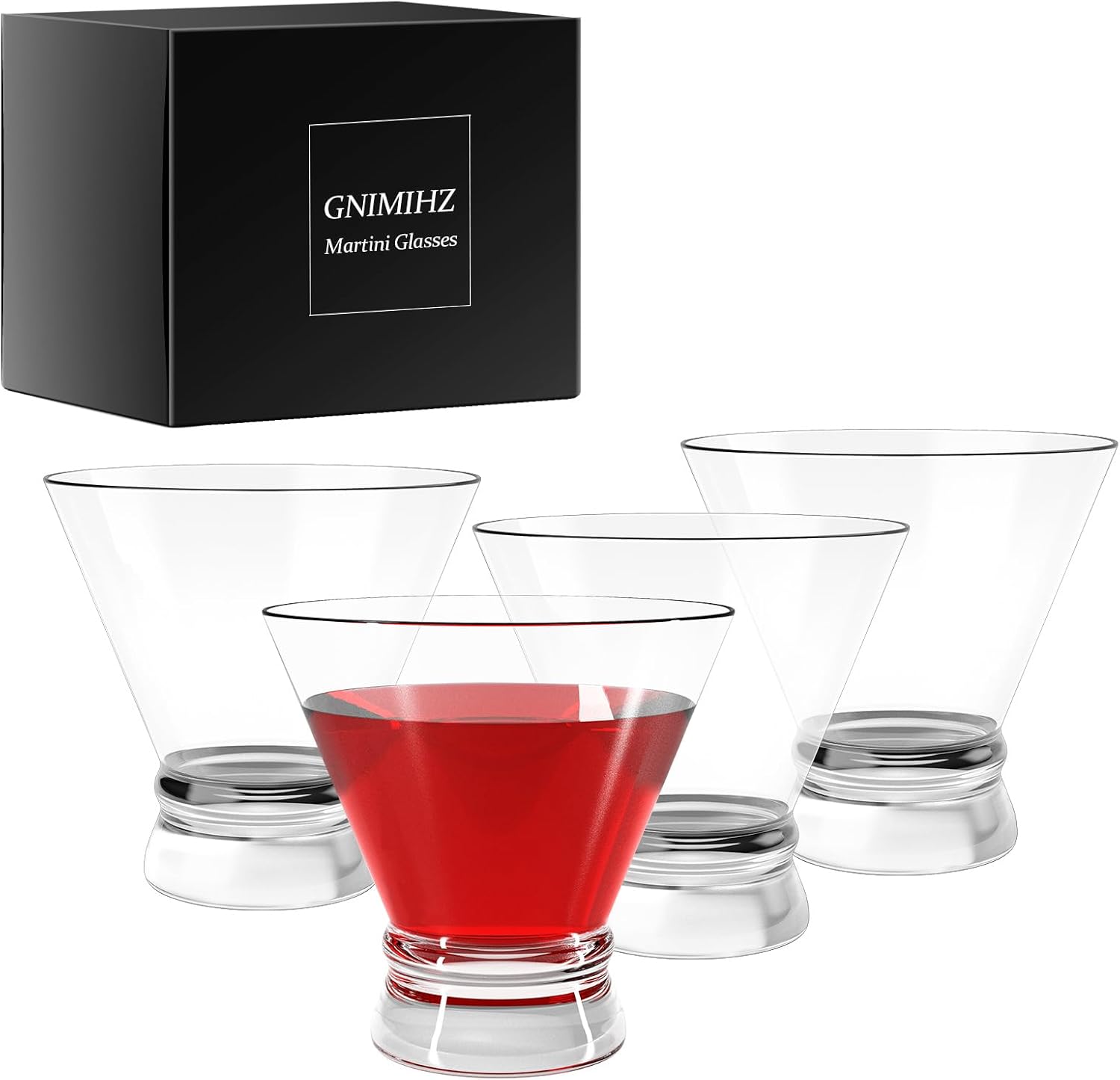 Crystal Stemless Martini Glasses Set - Elevate Your Drink Experience!