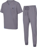 Natural Uniforms Mens Luxe Stretch Jogger Scrub Set - Modern Athletic