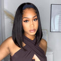 AISI Bob Headband Wig for Black Women - Short Straight Style