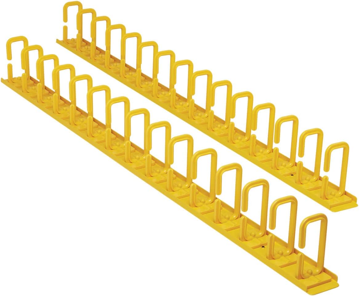 Vertical Server Rack Enclosure Cable Manager with Flexible Rings