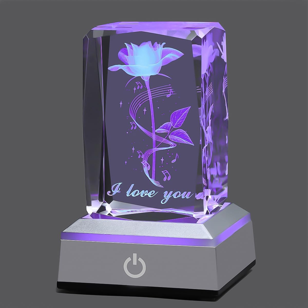 3D Moon Crystal Multicolor Nightlight - Perfect Gift for Her