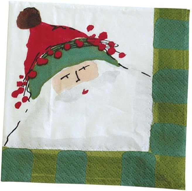 Vietri Old St. Nick Cocktail Napkins - Festive 5Sq Pack of 20