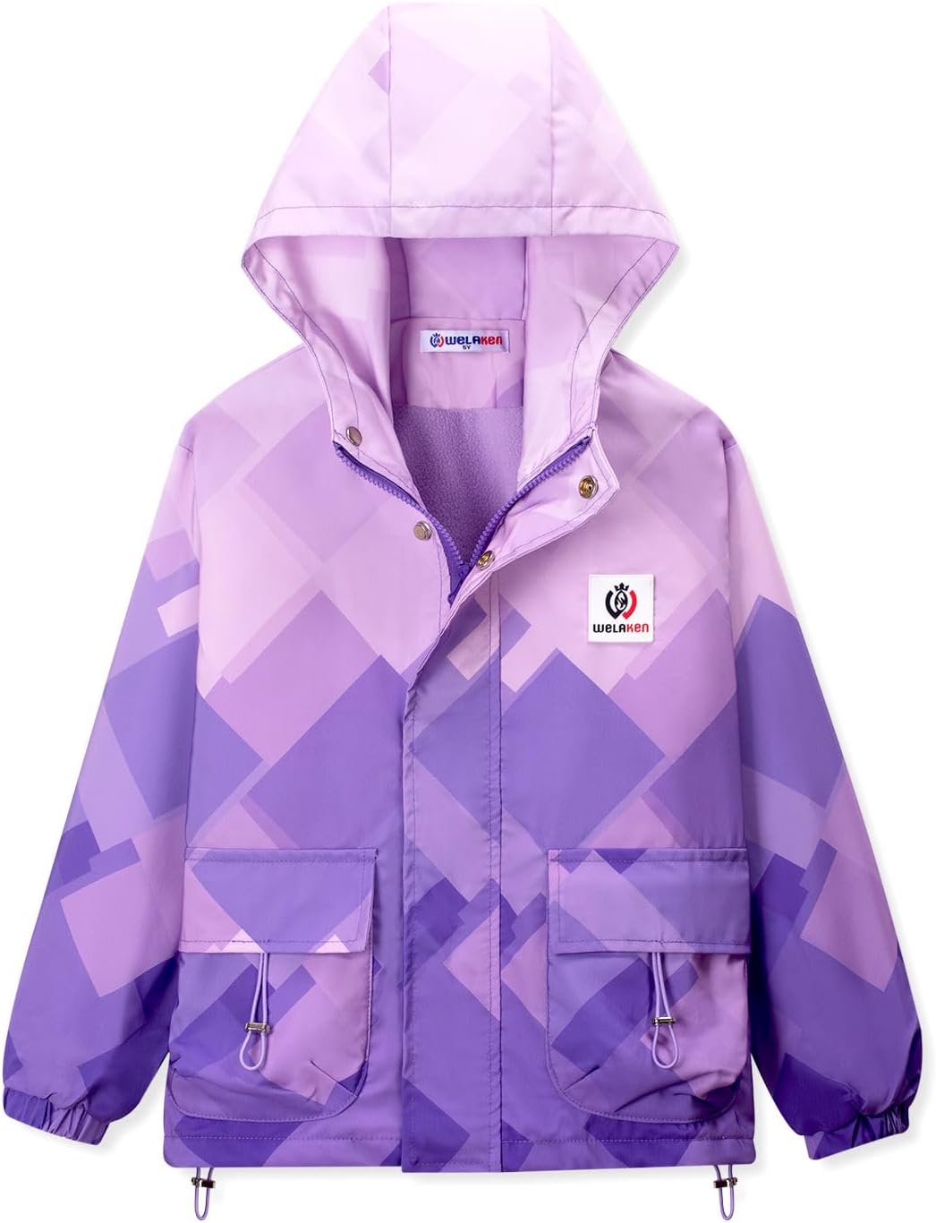 WELAKEN Fleece Lined Jackets for Kids - Stylish Rain Protection