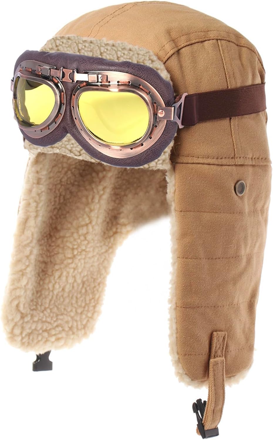 Aviator Hat with Goggles for Adults and Kids - Vintage Style