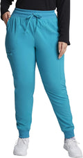 EDS Essentials Jogger Scrubs for Women - Mid Rise Knit Waistband