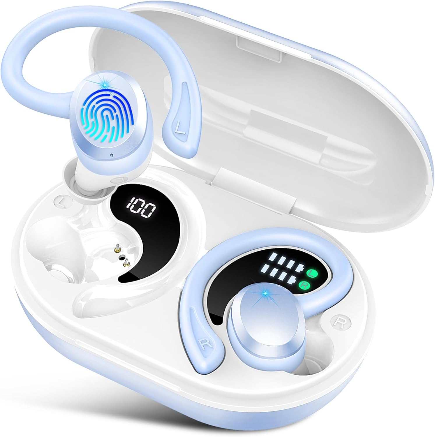 Rulefiss Wireless Earbuds Sport with Noise Cancelling Mic