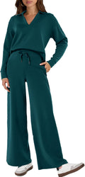 Glamaker Women's 2 Piece Sweatsuit Set - Cozy Travel & Lounge Top