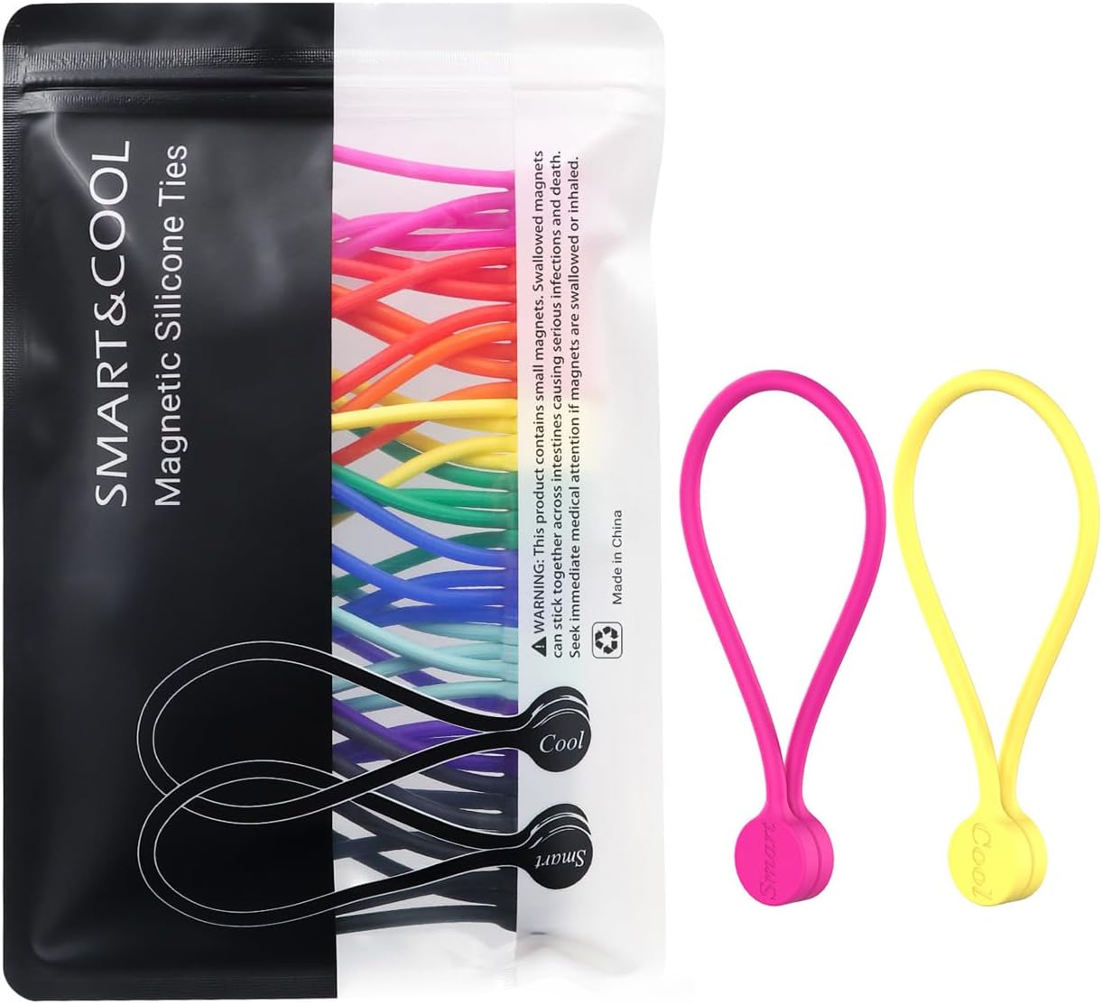Smart&Cool Magnetic Cable Ties - Organize, Bundle, Hold Easily!