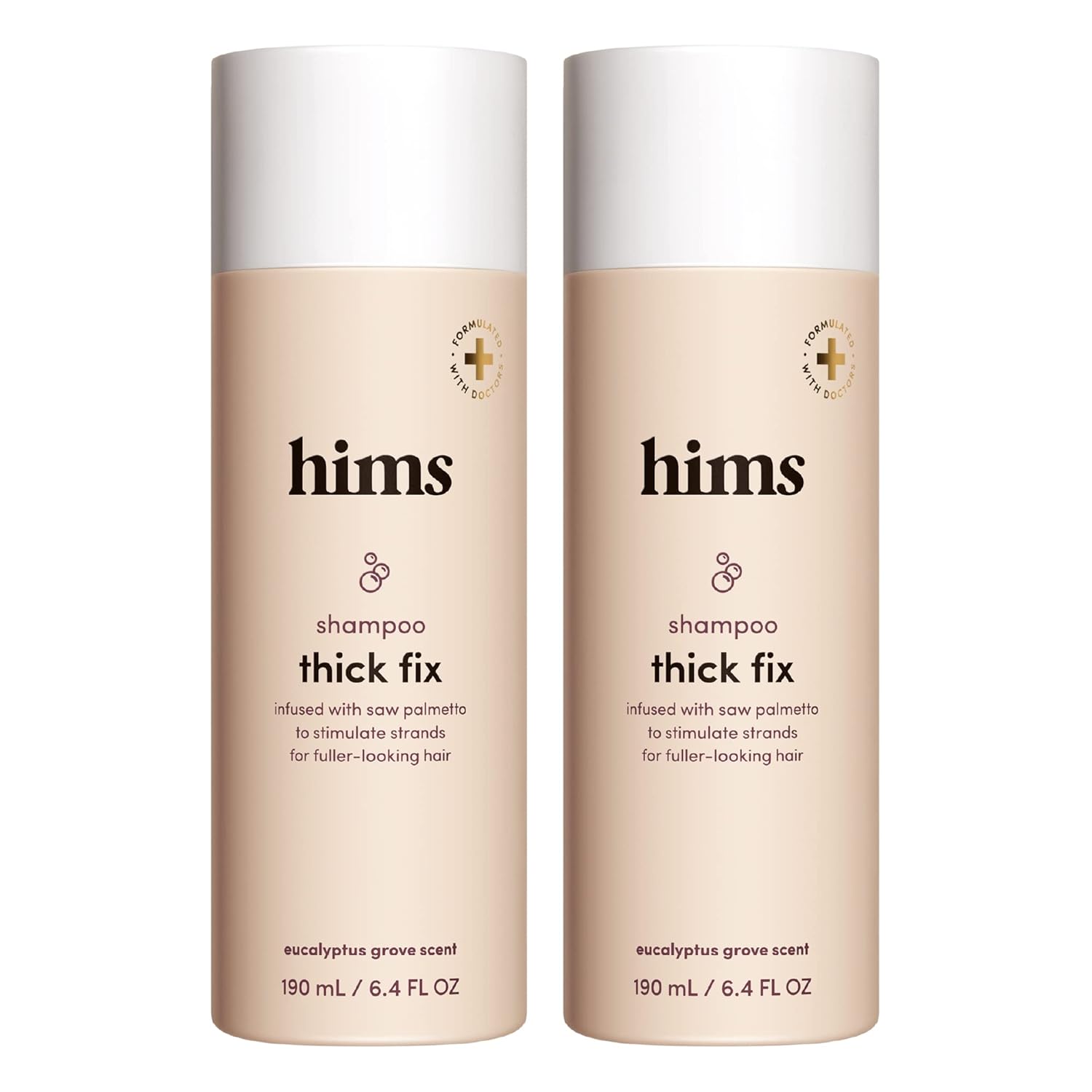 HIMS Thickening Shampoo - Saw Palmetto & Niacinamide - Vegan Formula - 2-pack, 6.4oz