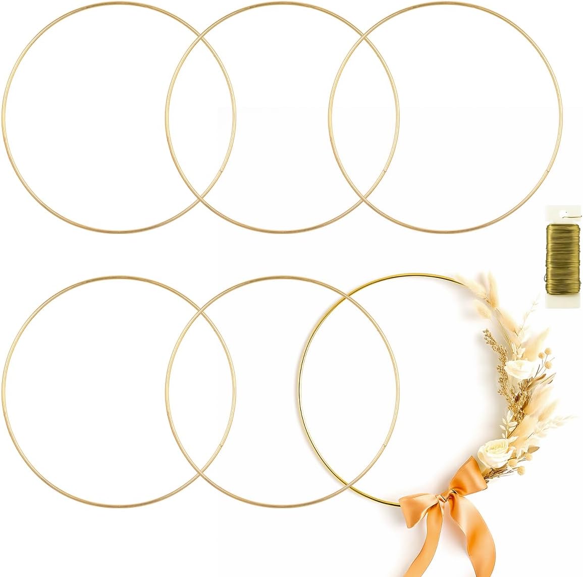 6 Pack Metal Rings for Crafts - Perfect for DIY Projects