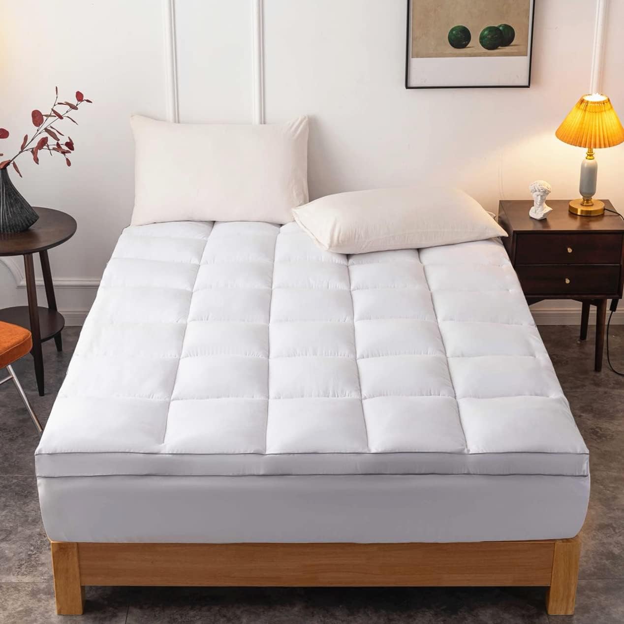 DROVAN Mattress Topper Full XL Size - Extra Thick Cooling Pad