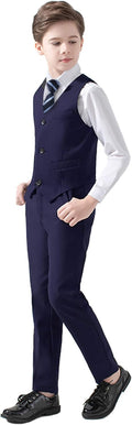 Smart Slim Fit Kids Suit Set for 5 Piece Formal Attire