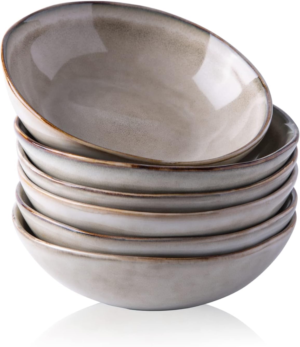 AmorArc Ceramic Cereal Bowls Set of 6 for Stylish Kitchen Use