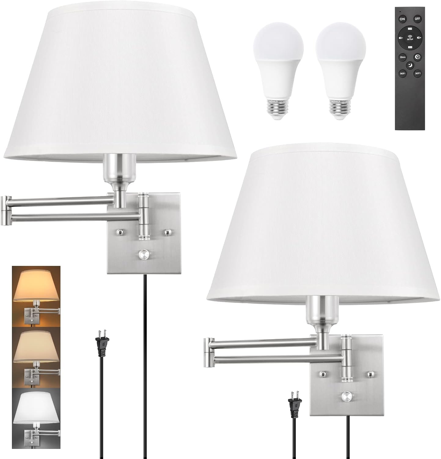 TRLIFE Dimmable Wall Sconce with Remote Control for Versatile Lighting