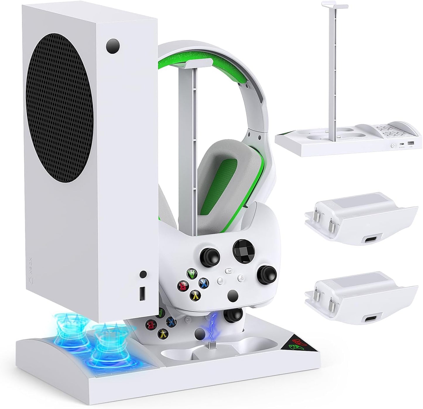 Cooling Fan with Charging Stand for Xbox Series S Console