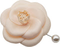 Fabric CAMELLIA Flower Brooch Pin - Handmade Forever Blooming